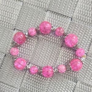 Elegant Pink Beaded Bracelet